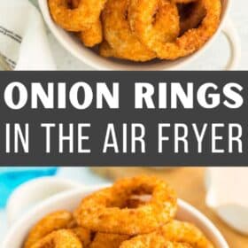 a white bowl full of onion rings.