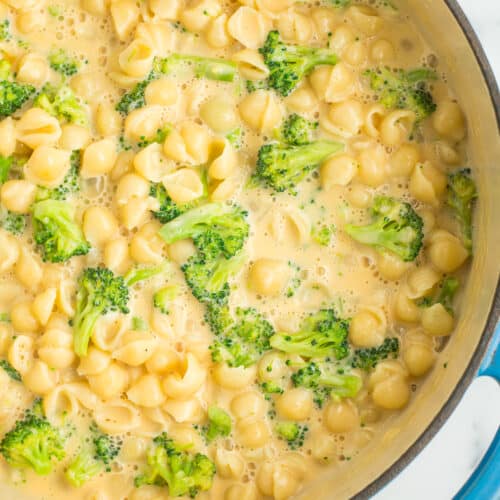 One Pot Broccoli Mac and Cheese - Sustainable Cooks