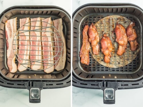 Air Fryer Bacon - Sustainable Cooks