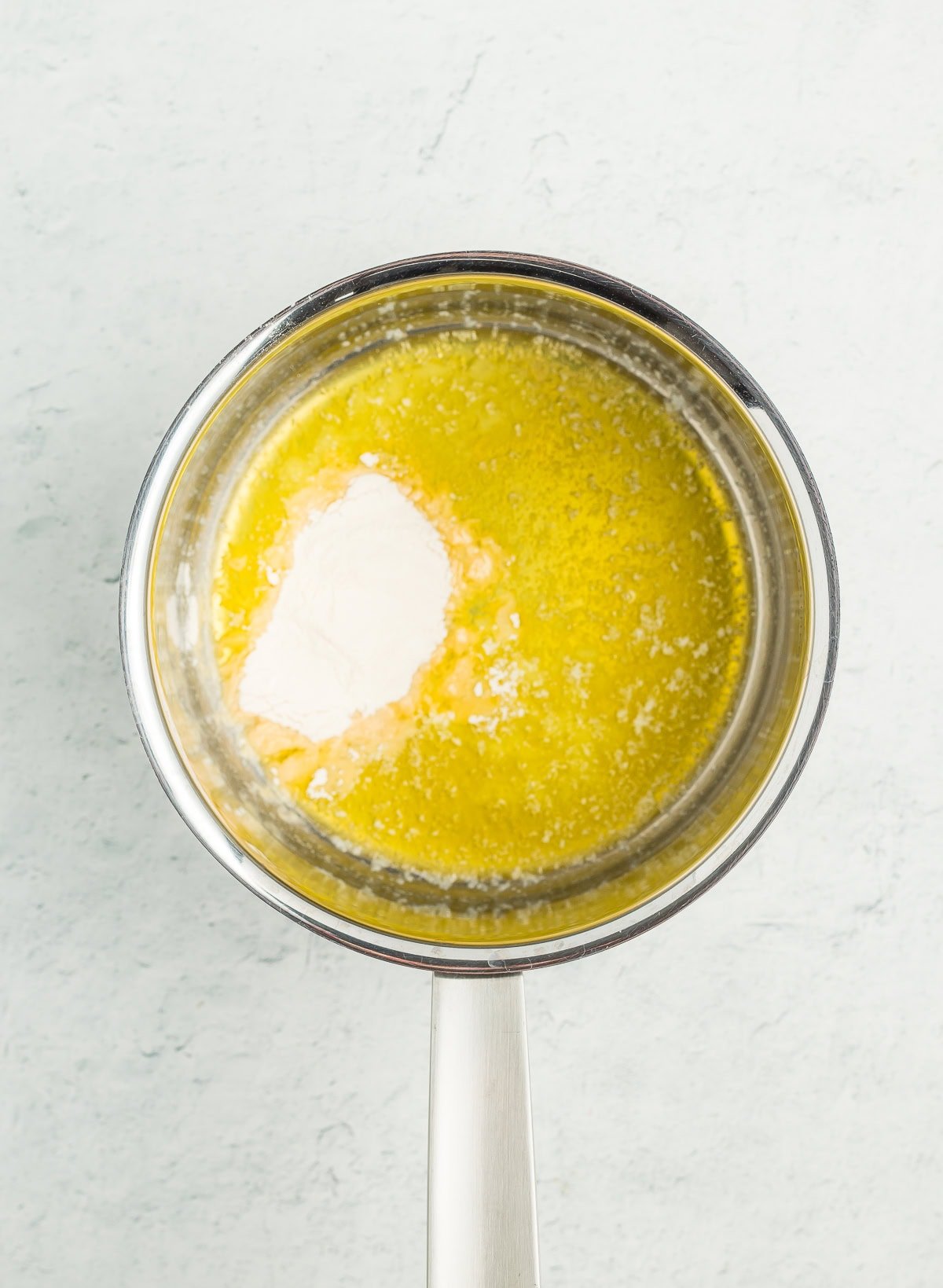 butter and cornstarch in a saucepan.