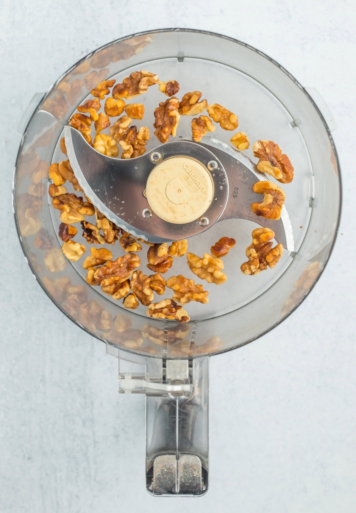 walnuts in a food processor.
