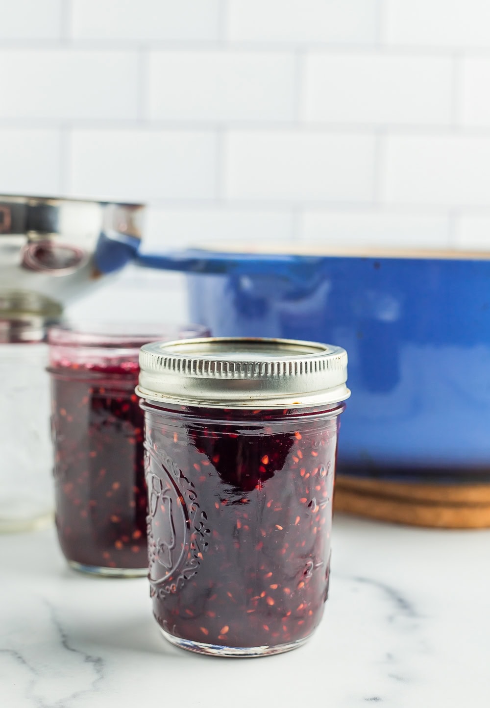 a lid and ring on a canning jar.