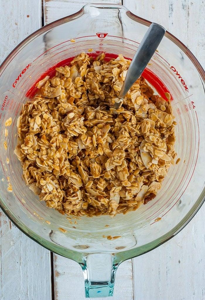 ingredients in a glass measuring cup.