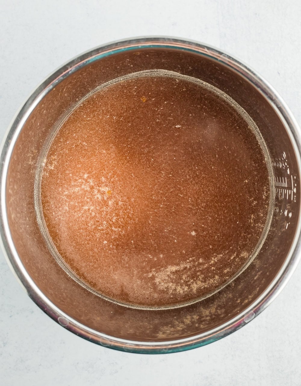 broth in a pressure cooker.