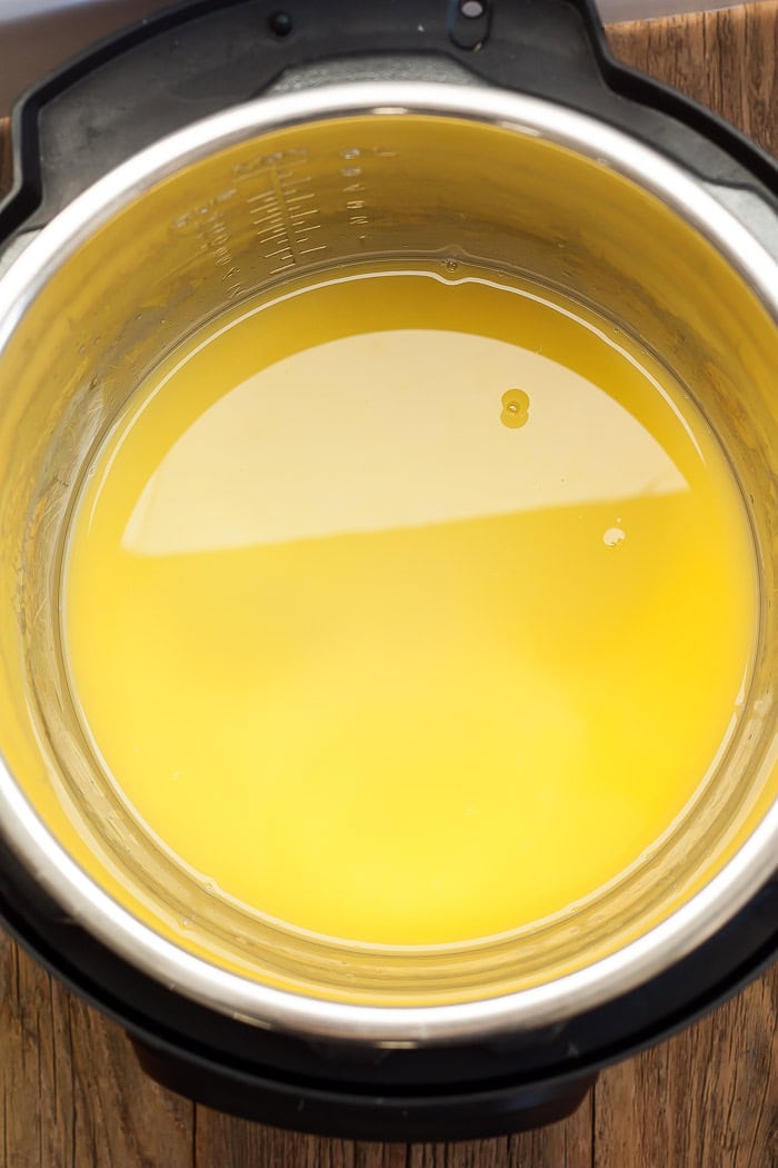orange juice in a pressure cooker.