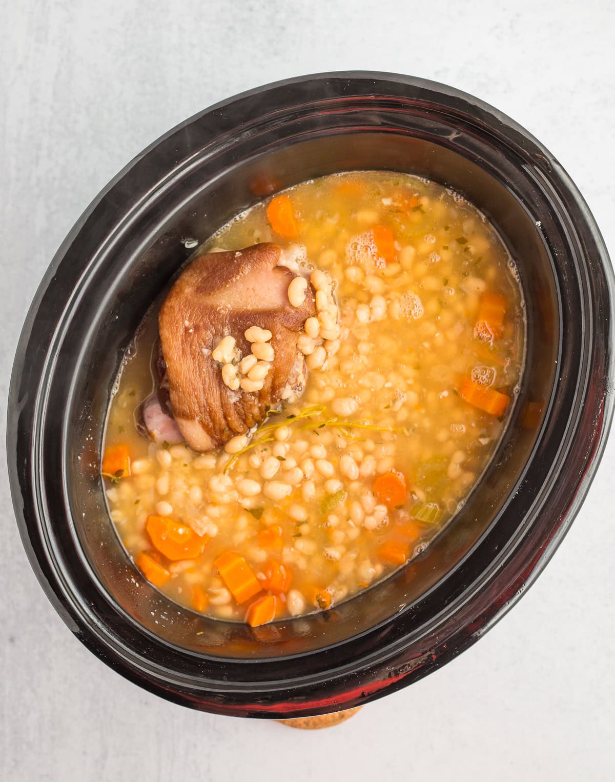 ingredients in a crockpot.