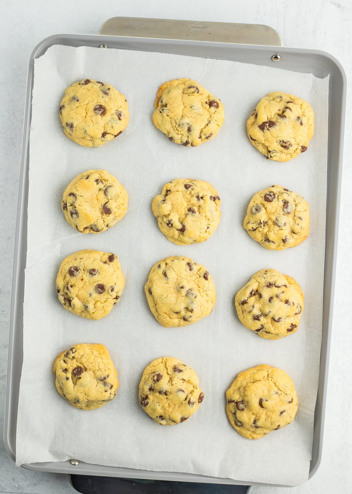 baked cookies on a baking sheet.