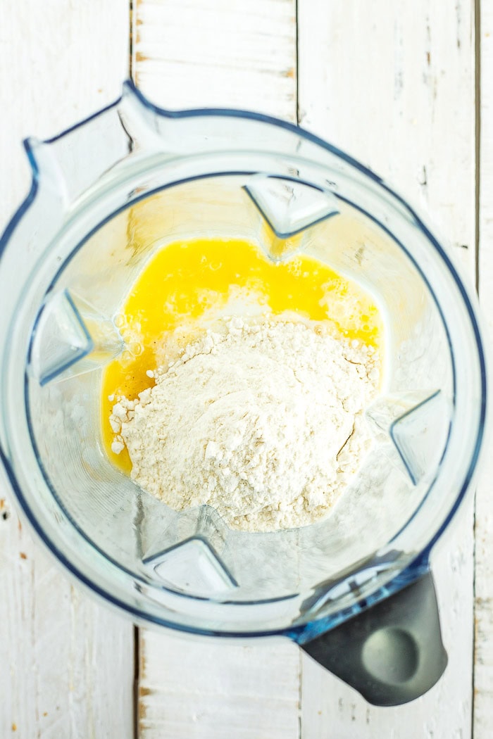ingredients in a blender.