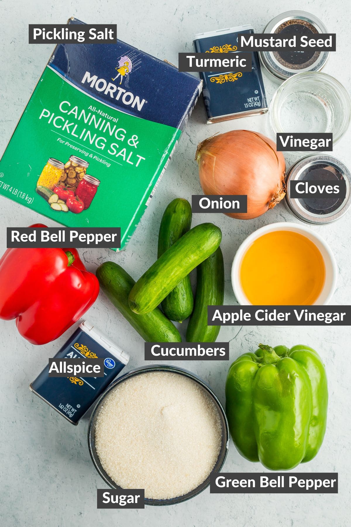ingredients on grey board.