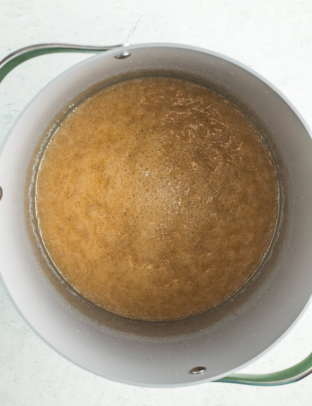 boiling syrup in a deep stockpot.