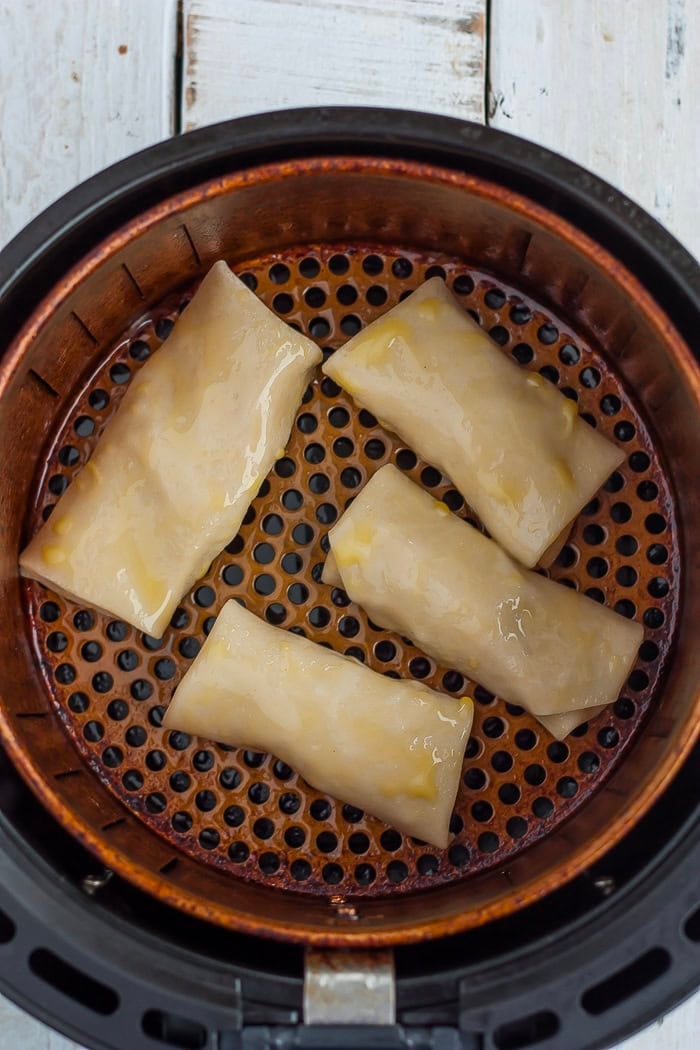 unbaked desserts in a convection oven.